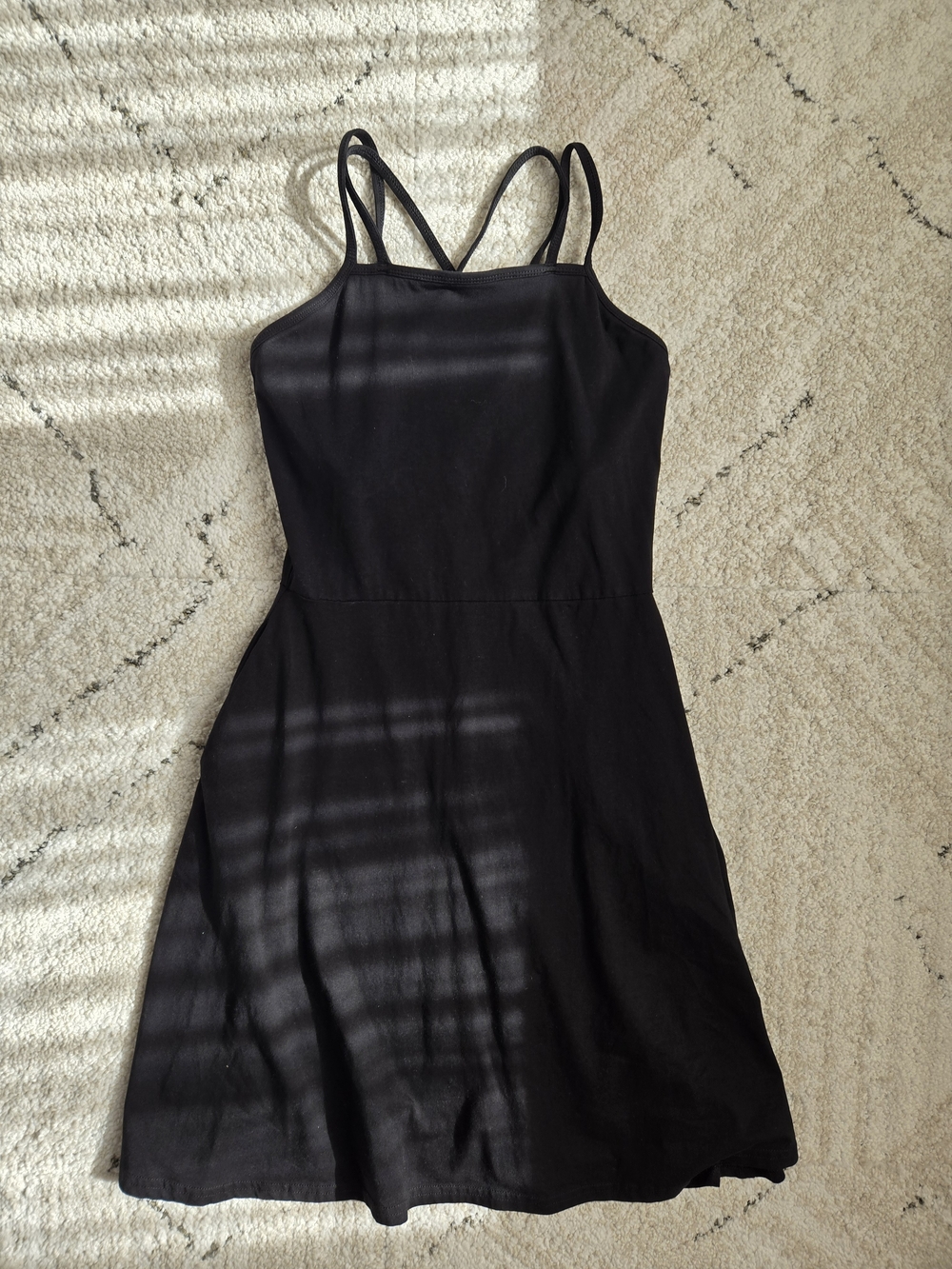 Pact Women’s Black Strappy A-Line Mini Dress